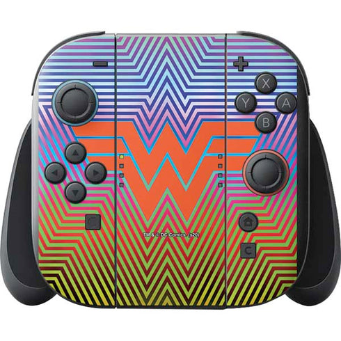 Wonder Woman 1984 (2020) Rainbow Chevron Logo Nintendo Switch 2 (2025) with Joy-Con Skin